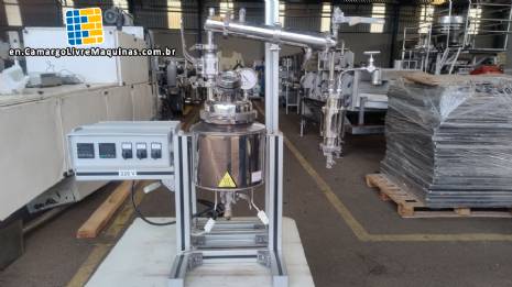 Metalquim 10 liter stainless steel medium pressure laboratory reactor