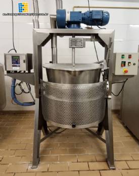 Mecamau 150-liter stainless steel gas-fired tilting pan
