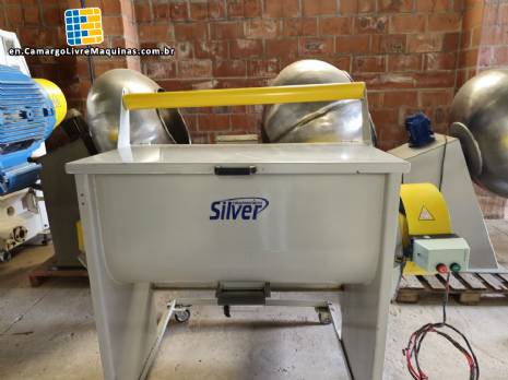 Silver carbon steel ribbon blender