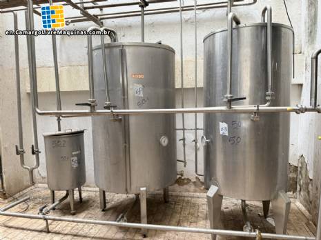 Stainless steel tanks for storage