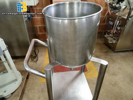 Transfer tank with support and stainless steel wheels 20 liters