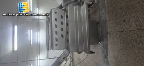 Stainless steel paddle mixer with 2 shafts, Simetria MMF300, for meat, sausages, and pet food.