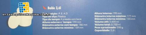 Bucket mold for 3,6 L