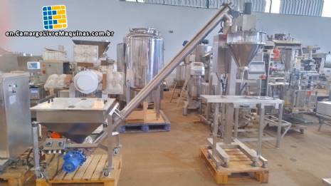Baoyuda stainless steel vertical powder filling machine with screw conveyor silo