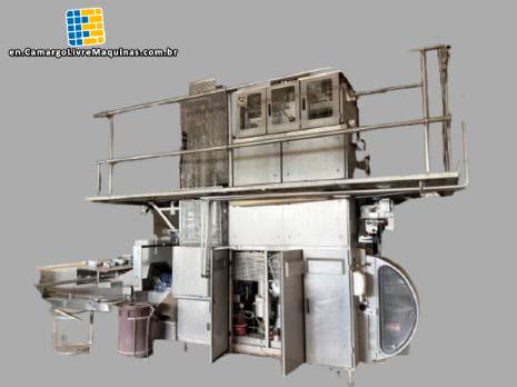 Tetra Pak TBA 19 filling line with straw applicator and Cardboard case packer