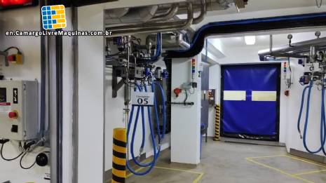 Spirax Sarco stainless steel container sterilization system with automatic valves.