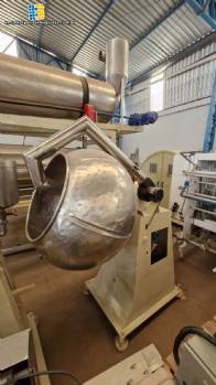 Coating machine with slats and stainless steel bowl 100 liters