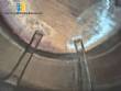 Tangerine stainless steel rake with 200 liters