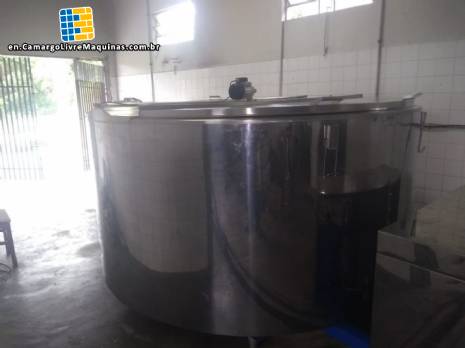 Stainless steel tank for cooling milk 4,000 L Acqua Gelata