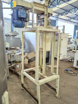 Chocolate, coating, and paste refining unit, 300 kg/cycle, with mill ladle and jacketed tank.