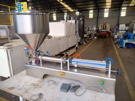 Stainless steel filling machine with 1 benchtop spout 100 ml to 1000 ml