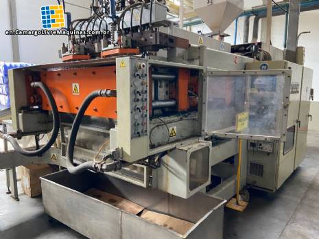 Blowing machine for HDPE bottles