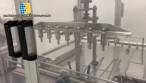 Linear filling machine with 7 filling nozzles