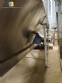 Stainless steel bagging storage silo with screw conveyor outlet