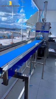 Stainless steel single-screw extruder for sweet biscuits with automatic cutter and conveyor belt, Raffmaq