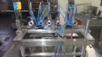 Linear filling machine with 6 pistons filling system