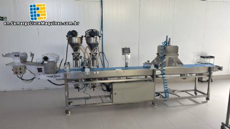 Forming, filling, and dosing conveyor belt machine for laminated doughs, savory pastries, PANITEC Lynea