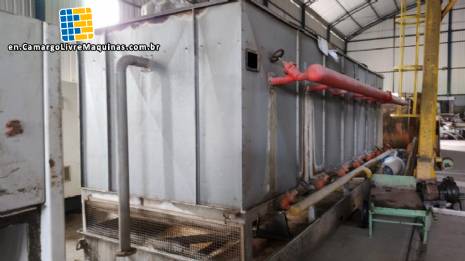 Evaporative condenser for ammonia