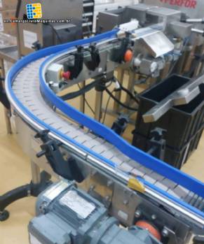 Divamaq modular curved conveyor belt