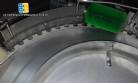 Rotary feeder of bullets and chewing gum type Flow Pack machines