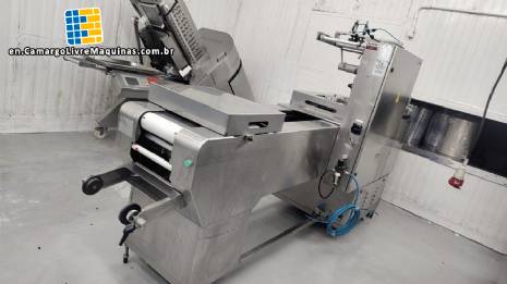 ULMA TF - MINI stainless steel thermoforming packaging sealer with vacuum and ATM.