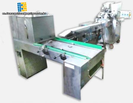 Goiabinhas extruder with automatic tray feeder Goiabinhas extruder with automatic tray feeder