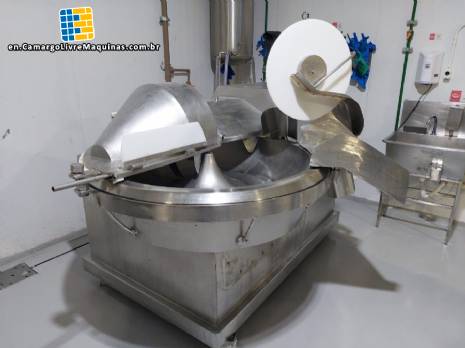 Stainless steel meat and sausage processing cutter with rotary blades INCOMAF 220 liters Stainless steel meat and sausage processing cutter with rotary blades INCOMAF 220 liters